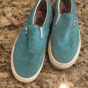 Light Blue slip on vans